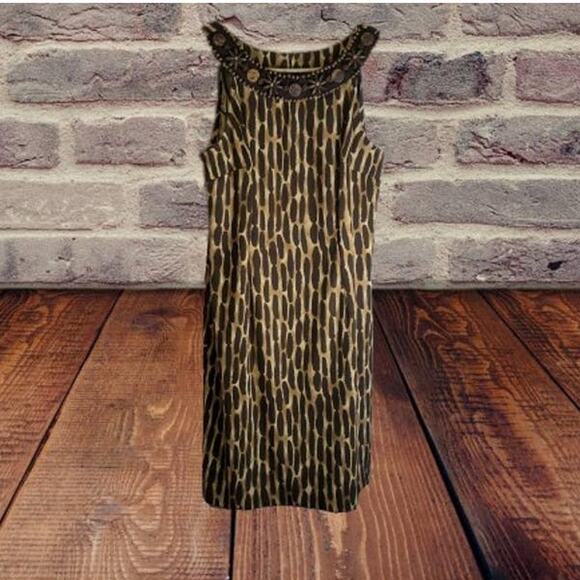 Connected Apparel 12 sleeveless, animal print, stretch, beaded neckline, fall - Picture 1 of 1